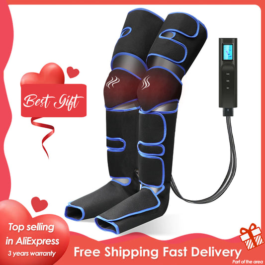 "Revitalize Your Legs with the Ultimate 360° Foot Air Pressure Leg Massager - Boost Blood Circulation, Relax Muscles, and Enhance Lymphatic Drainage - New and Improved for 2022!"